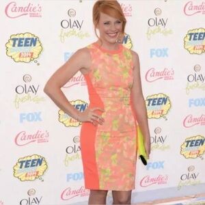 Ted Baker Abenony Neon Jacquard Floral Sheath Dress